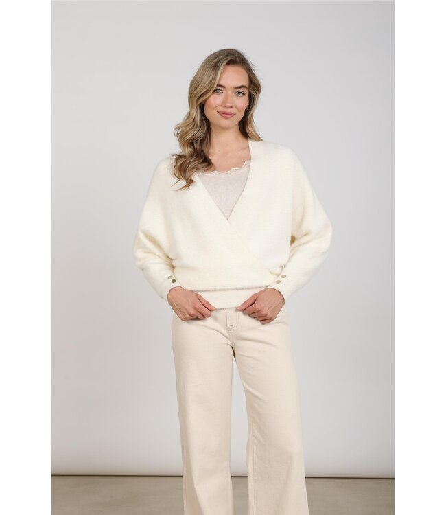 NKF03081/Off White  Beau Pullover Wrap