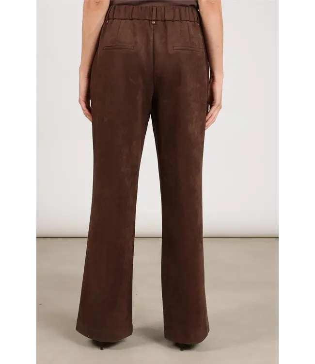 NKF09121/Chocolate  Jill Pants Suedine
