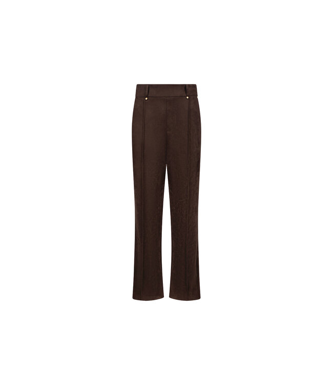NKF09121/Chocolate  Jill Pants Suedine