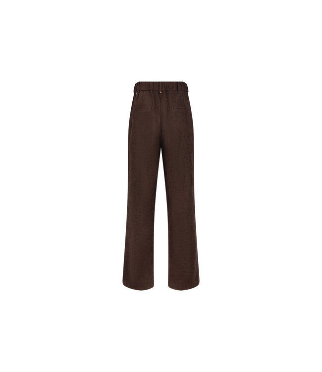 NKF09121/Chocolate  Jill Pants Suedine