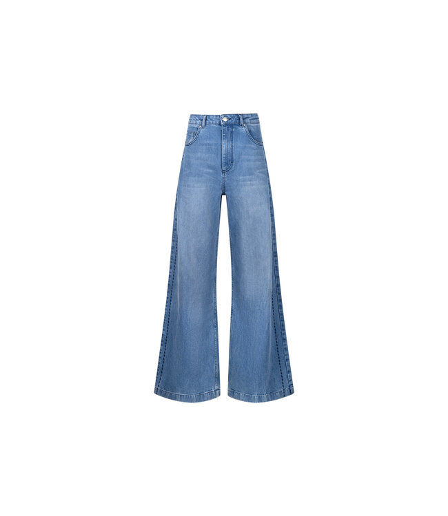 NKF09118/Blue Denim  Stevi Pants Embroidery