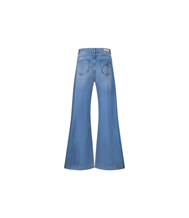 NKF09118/Blue Denim  Stevi Pants Embroidery