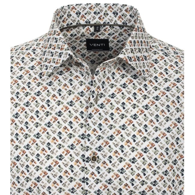 Venti Venti Modern Fit 1800 Overhemd Korte Mouw