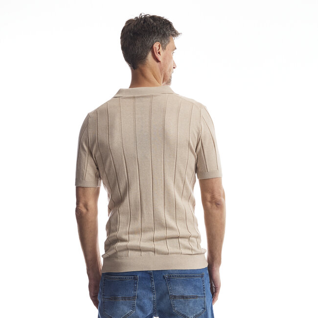 Twinlife Twinlife TW42404 Knitted Polo V-Neck