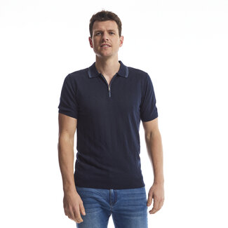 Twinlife TW42402 Knitted Polo Zip