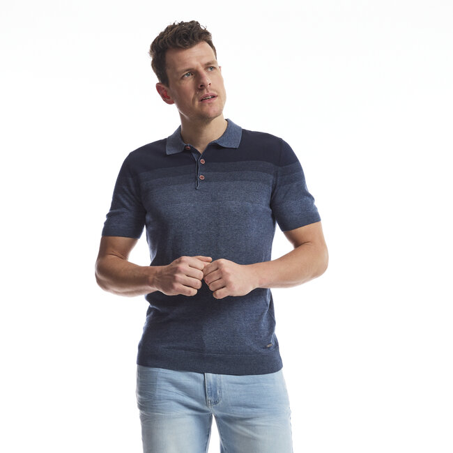 Twinlife TW42403 Knitted Polo  Gradient
