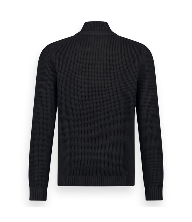 Twinlife 44415 Knitted Half Button Pullover