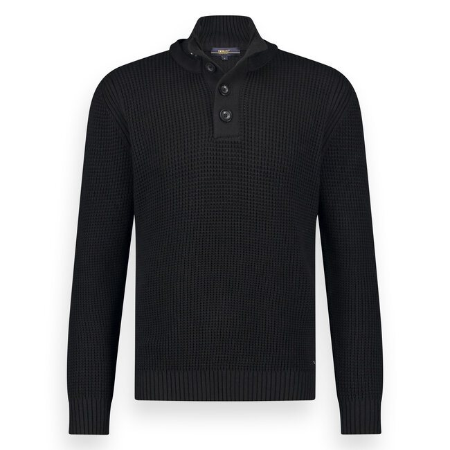 Twinlife  44415 Knitted Half Button Pullover