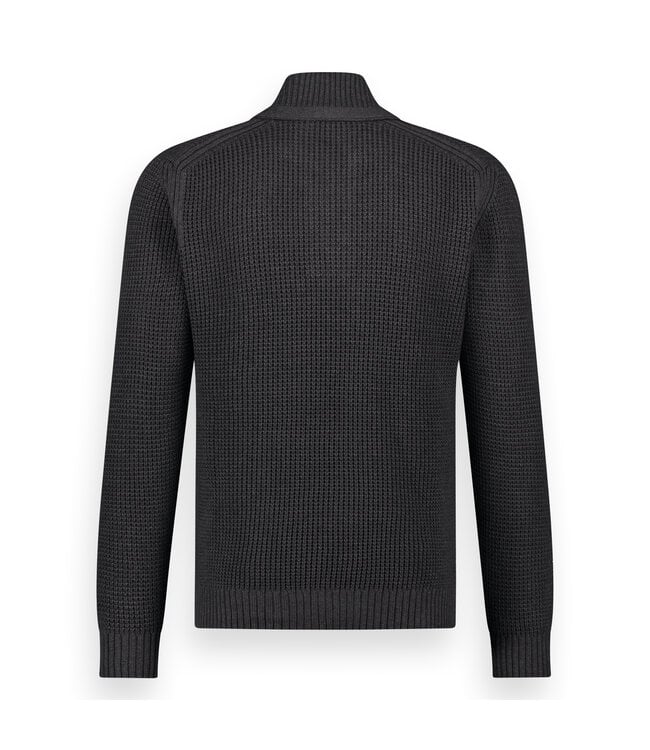 Twinlife 44415 Knitted Half Button Pullover