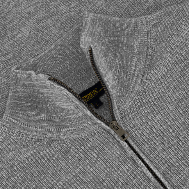 Twinlife Twinlife 44411 Knitted Half Zip Pullover