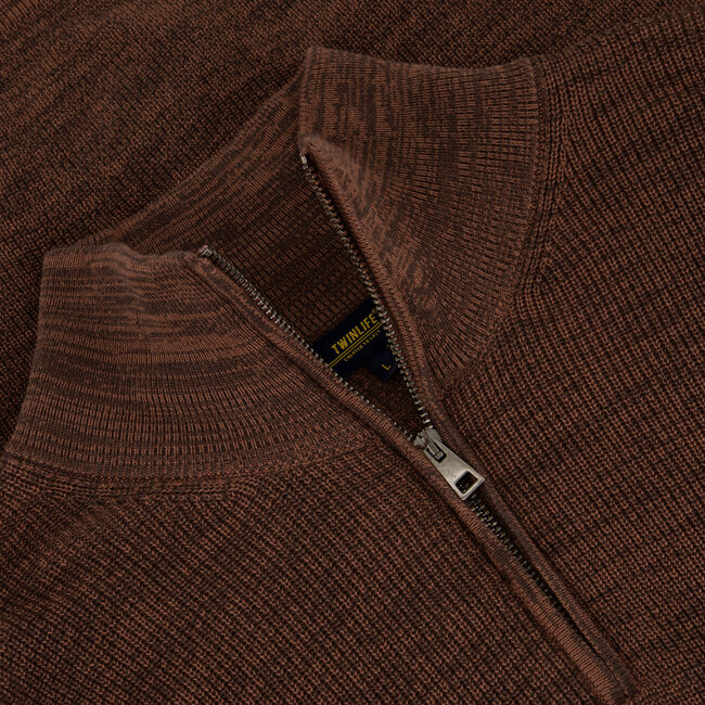 Twinlife Twinlife 44411 Knitted Half Zip Pullover