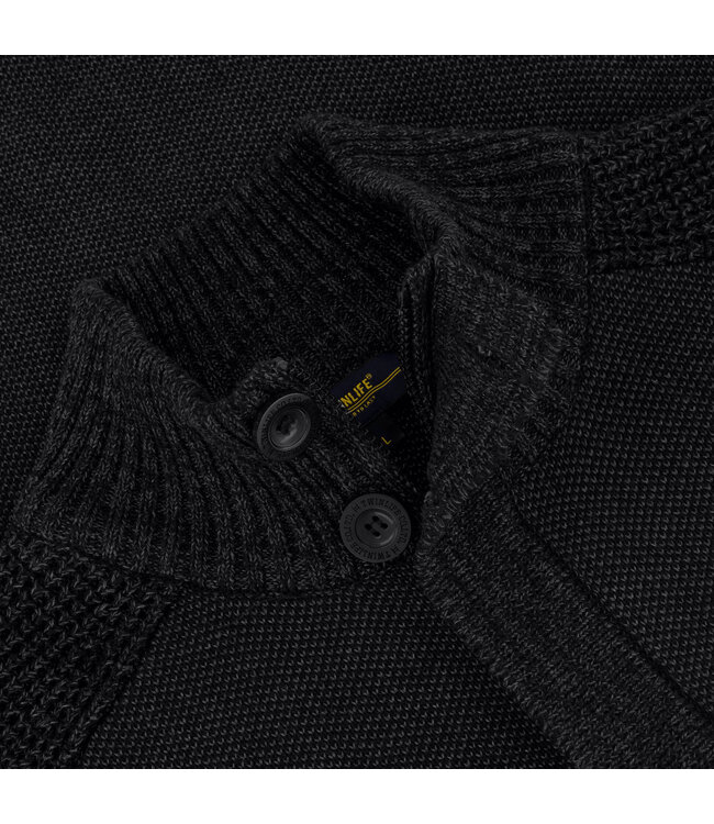 Twinlife  44417 Knitted Pullover Full Zip /Button