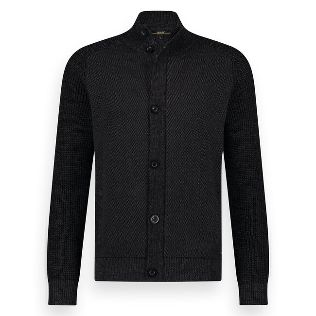 Twinlife Twinlife 44417 Knitted Pullover Full Zip /Button