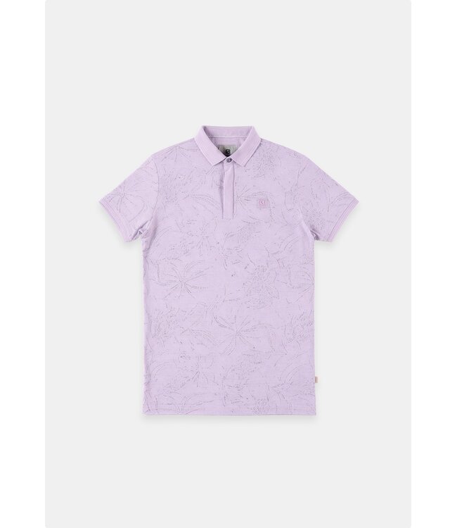 Gabbiano 2365206 Brenzi Polo shortsleeve pique all over print leafs