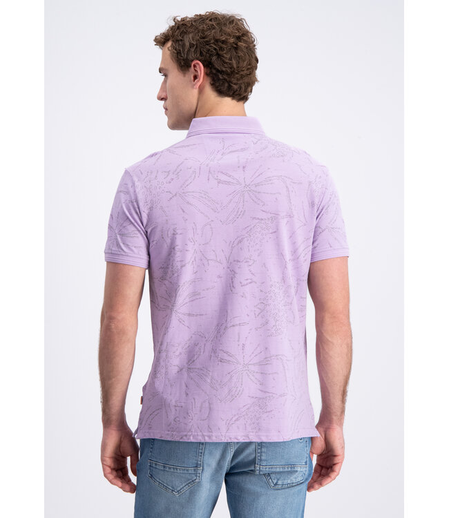 Gabbiano 2365206 Brenzi Polo shortsleeve pique all over print leafs