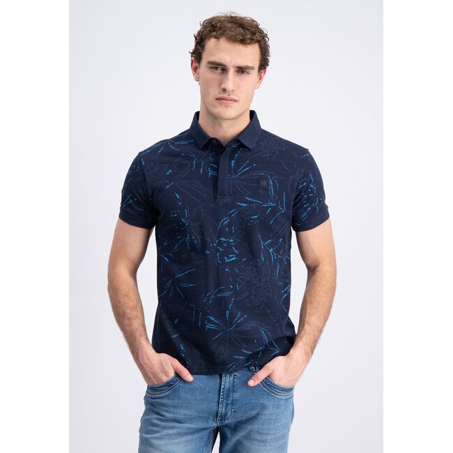 Gabbiano 2365206 Brenzi Polo shortsleeve pique all over print leafs