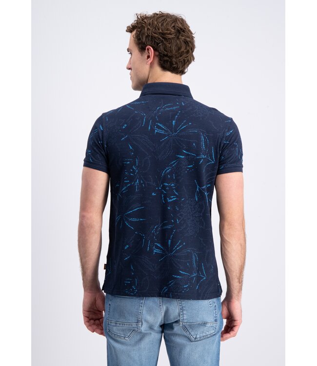 Gabbiano 2365206 Brenzi Polo shortsleeve pique all over print leafs