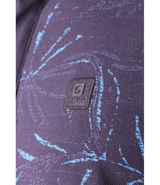 Gabbiano 2365206 Brenzi Polo shortsleeve pique all over print leafs