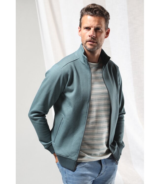 Gabbiano 4265401 BLOKE Cardigan jacquard interlock duotone