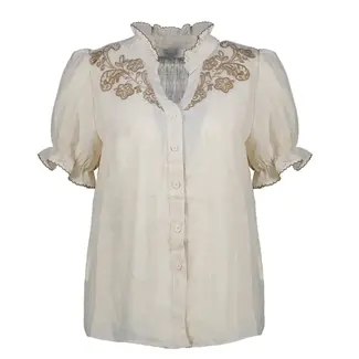 Amelie & Amelie Linda A602 Blous Beige  one size