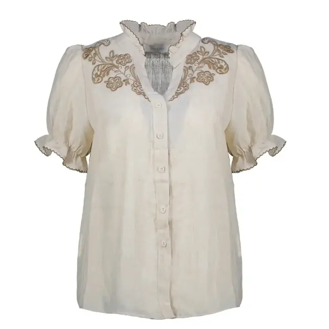 Amelie & Amelie Linda A602 Blous Beige  one size