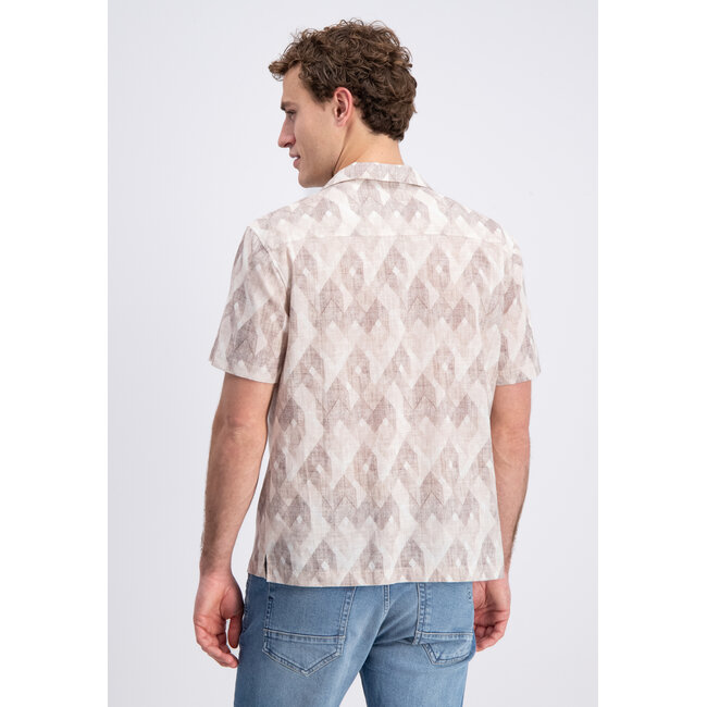 Gabbiano 3365316 Roman Shirt shortsleeve all over printed resort collar