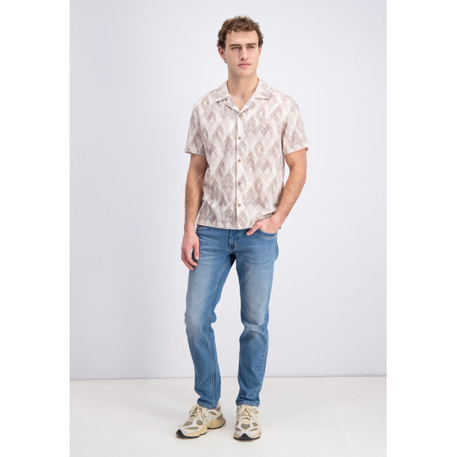 Gabbiano 3365316 Roman Shirt shortsleeve all over printed resort collar