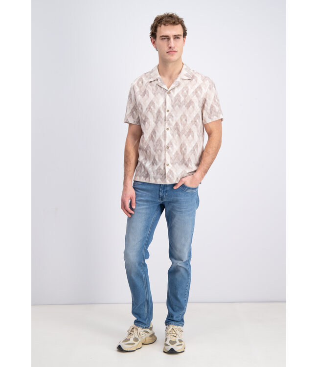 Gabbiano 3365316 Roman Shirt shortsleeve all over printed resort collar