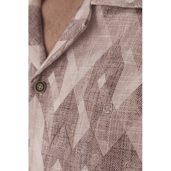 Gabbiano 3365316 Roman Shirt shortsleeve all over printed resort collar