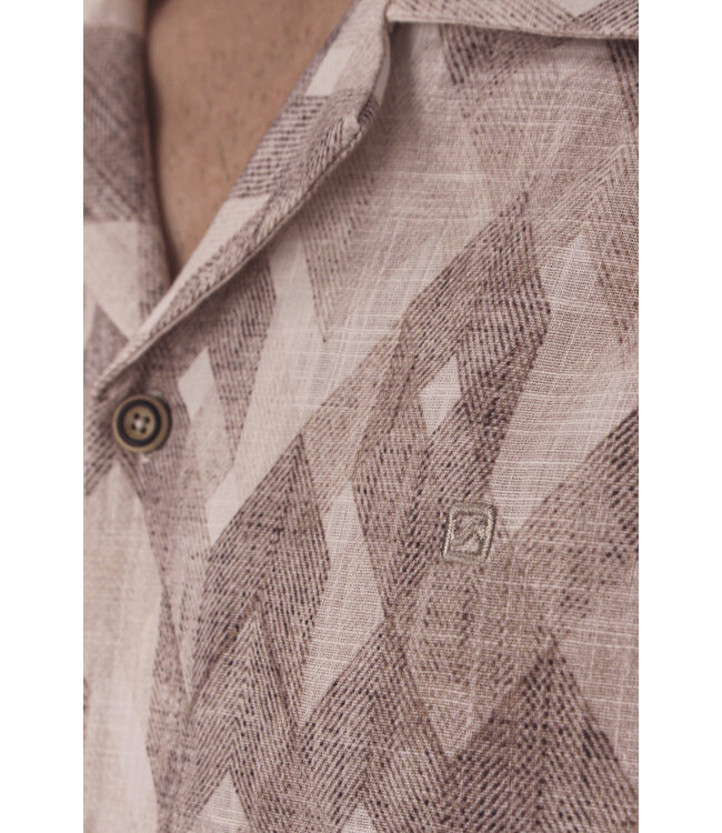 Gabbiano 3365316 Roman Shirt shortsleeve all over printed resort collar