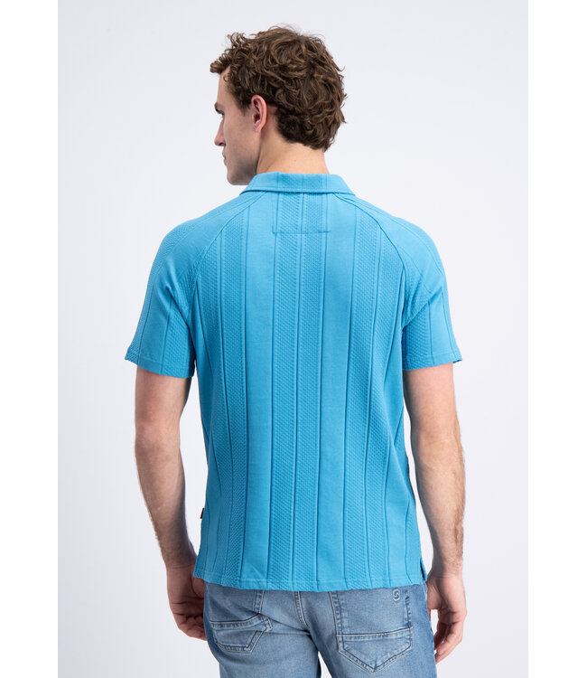 Gabbiano 2365210 Lorven Polo shortsleeve jacquard vertical with zipper