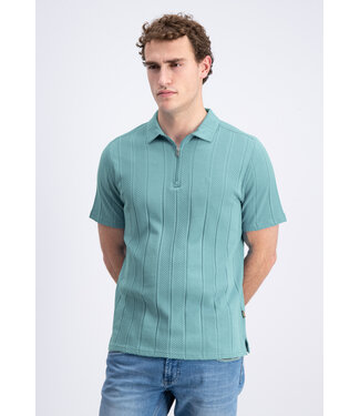 Gabbiano 2365210 Lorven Polo shortsleeve jacquard vertical with zipper