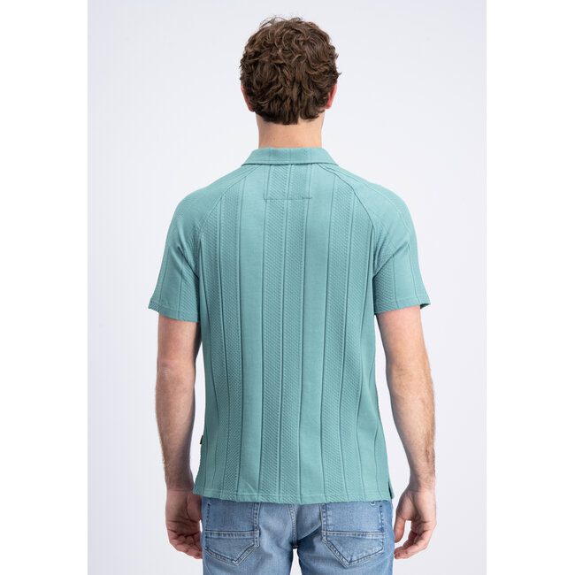 Gabbiano 2365210 Lorven Polo shortsleeve jacquard vertical with zipper