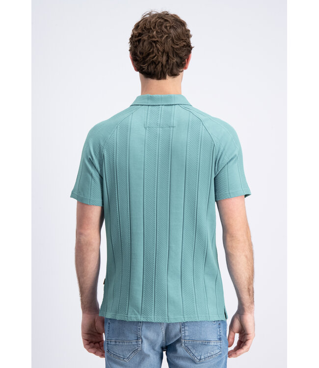 Gabbiano 2365210 Lorven Polo shortsleeve jacquard vertical with zipper