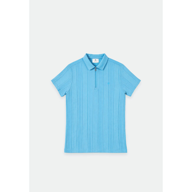 Gabbiano 2365210 Lorven Polo shortsleeve jacquard vertical with zipper