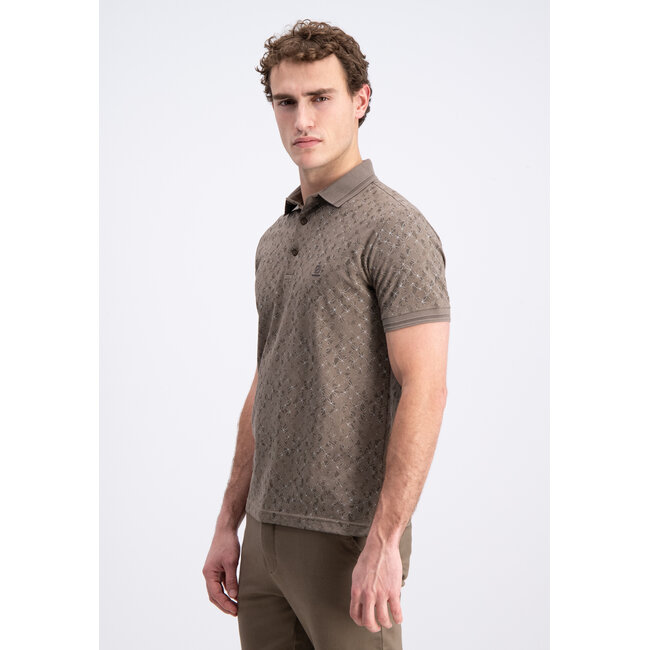 Gabbiano 2365205 Tylor Polo shortsleeve pique all over print geometric