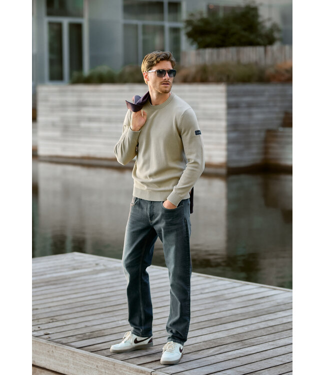 Gabbiano 6167283 EWAN Garment Dye Crewneck Knit