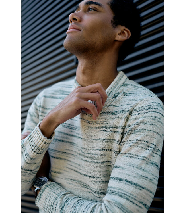 Gabbiano 6167270 NIKO Melange Stripe Crewneck Knit