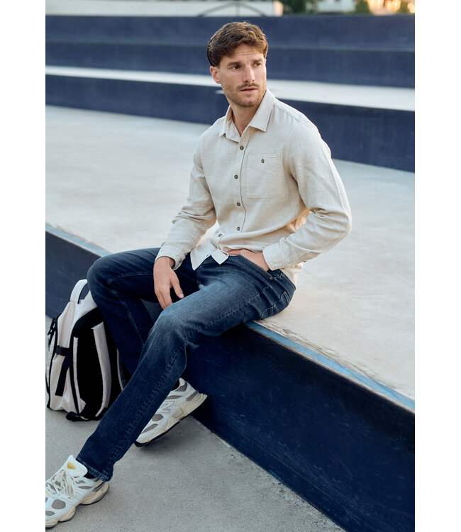 Gabbiano 3367345 TARAN Slub Garment Dye Shirt
