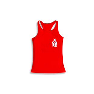 XCORE®  Tanktop Red (dames) - Opdruk op rug