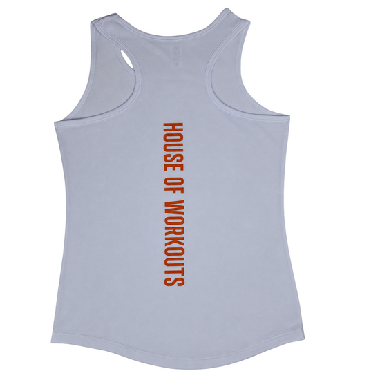 House of Workouts  HOW Tanktop - White Orange Fever (Dames)