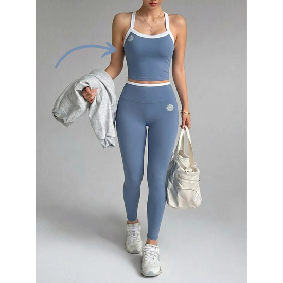House of Workouts HOW Motion Active Top | Burn Blue