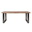Eleonora Eettafel Mango massief met metalen poot 160x90 - zwart