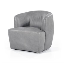 Fauteuil Charissa - grijs twilight leer