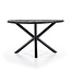 By-Boo Eettafel rond met kruispoot 130x130 - zwart