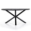 By-Boo Eettafel rond met kruispoot 150x150 - zwart
