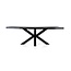 Eleonora Boomstam tafel met spinpoot zwart - 200x100