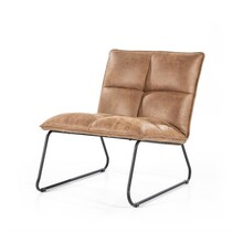 Fauteuil Ruby - cognac topper