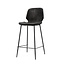Bar chair Seashell low - black