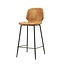 Bar chair Seashell low - cognac
